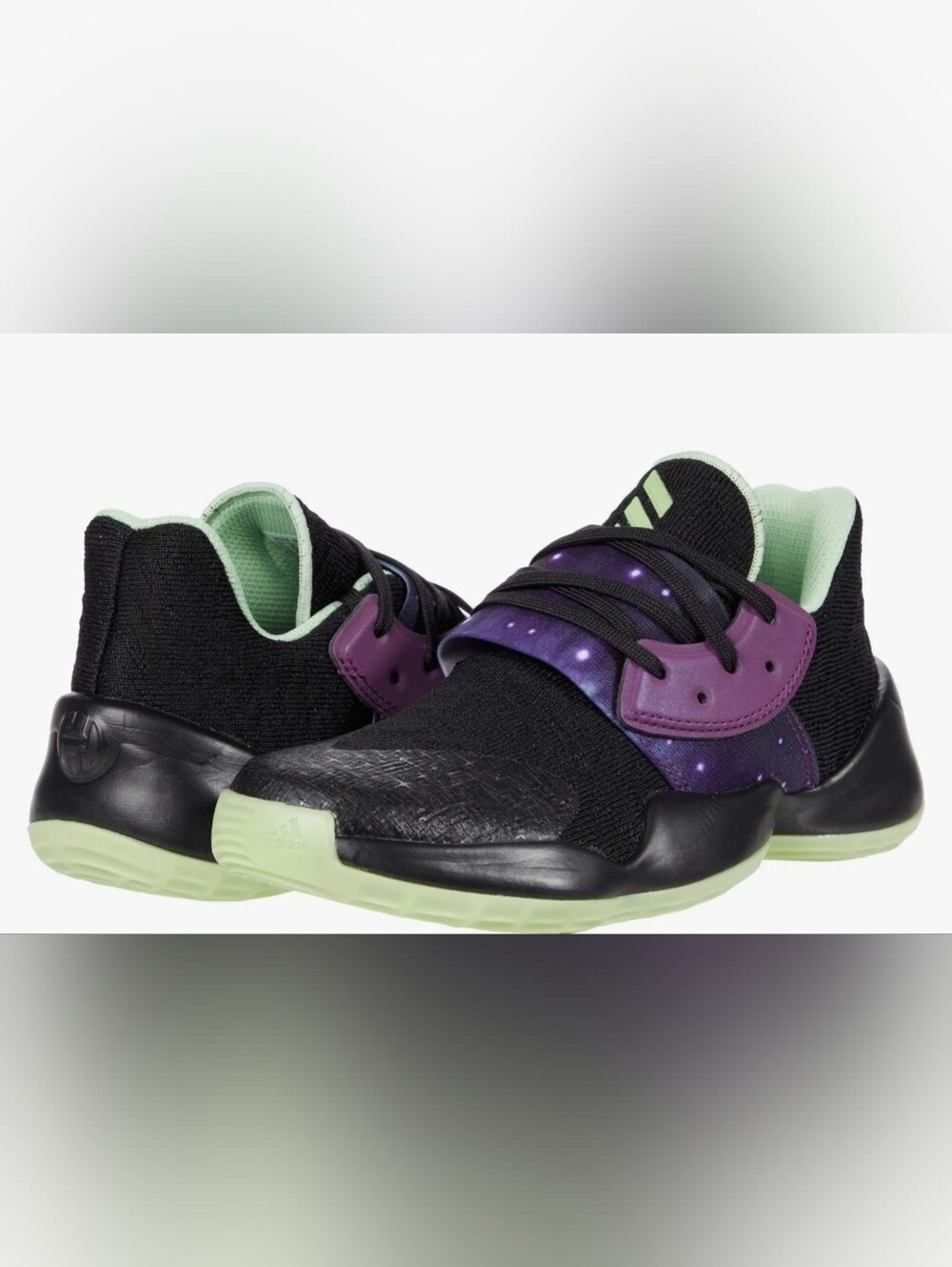 Adidas *James Harden* Vol 4  Kids Black & Purple Galaxy Sneakers